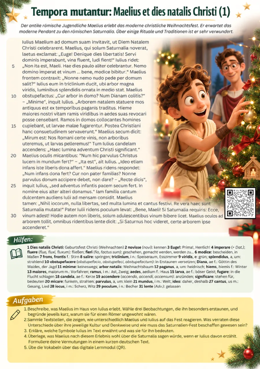 Beispielseite: Tempora mutantur – Maelius et dies natalis Christi